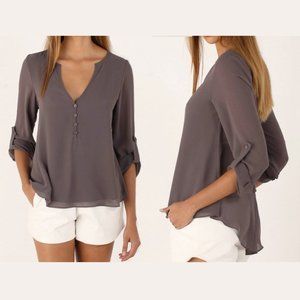 Liberwill Chiffon Roll Tab Top